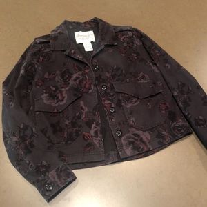 American Rag Black Print Light Jacket Sz XS